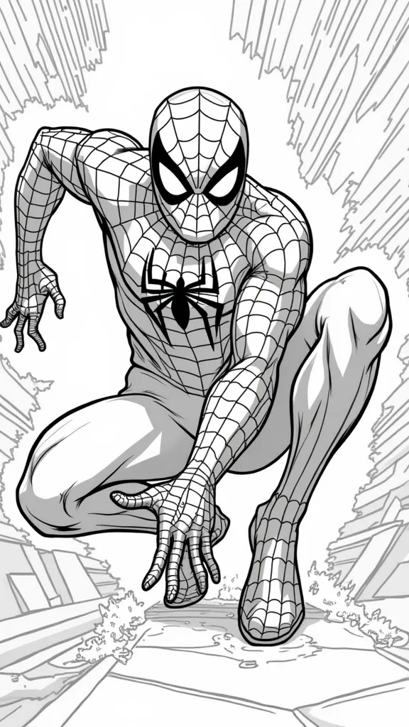 Páginas para colorear de Spidey PDF